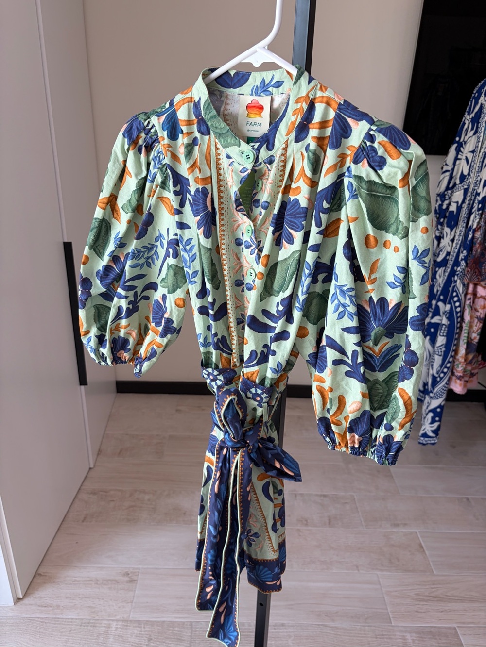 Farm Rio Ocean Tapestry Romper - Picture 2 of 9